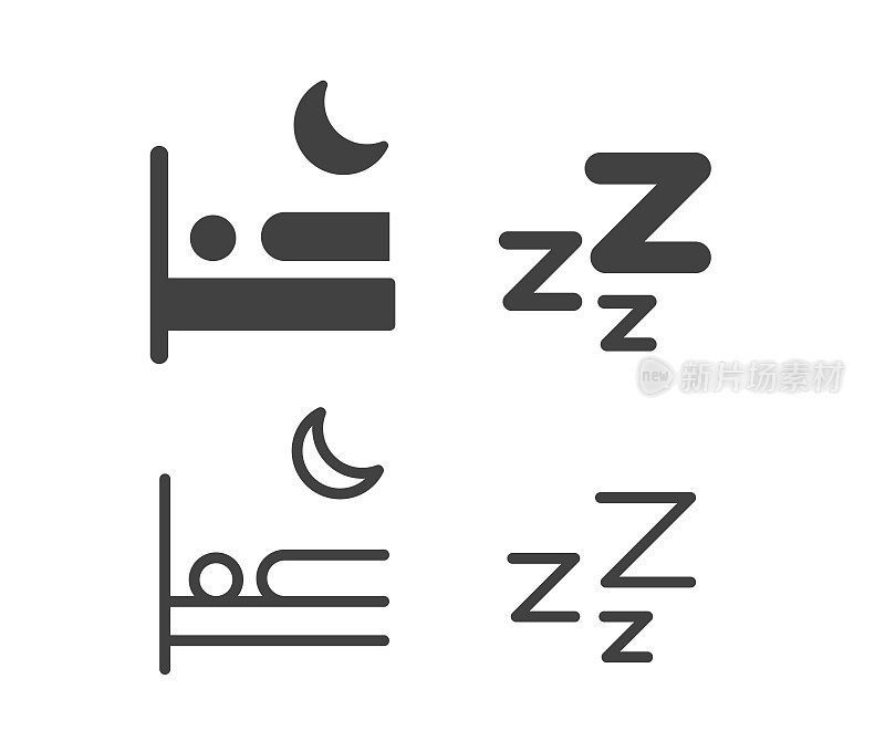 Sleeping - Illustration Icons